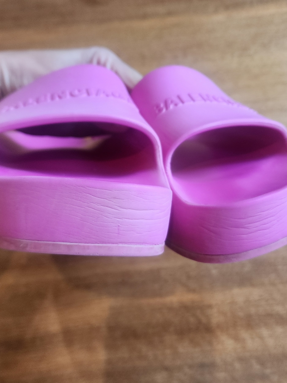 Balenciaga Pink Chunky Rubber Pool Slide Sandals Size 7 - Picture 7 of 10